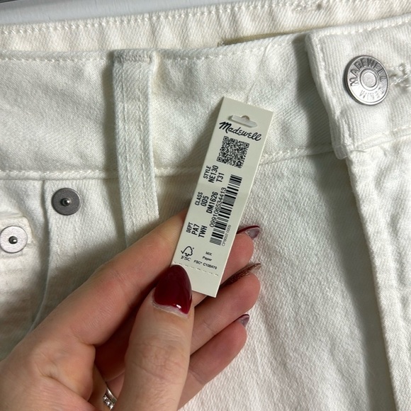 NWT Madewell The Tall Curvy Perfect Vintage Jean Tile White Size 31 Tall - Picture 4 of 16